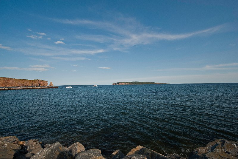 20100720_154547 Nikon D3.jpg - View of Perce rock and Bonaventure Island from Perce, QC